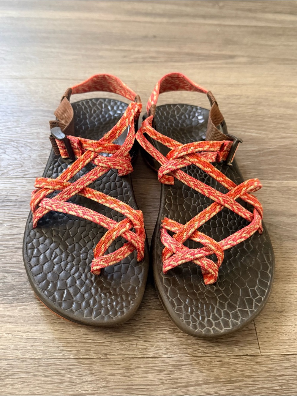 Chaco Orange Strappy Outdoor Sandals
